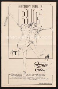 3a259 GEORGY GIRL pressbook '66 Lynn Redgrave, James Mason, Alan Bates, Charlotte Rampling