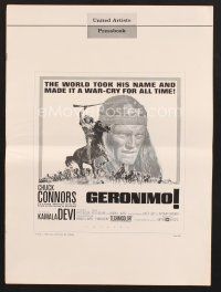 3a260 GERONIMO pressbook '62 most defiant Native American Indian warrior Chuck Connors!