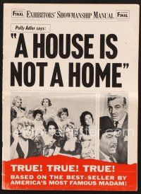 3a279 HOUSE IS NOT A HOME pressbook '64 Shelley Winters, Robert Taylor & 7 sexy hookers in brothel!