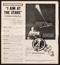 3a281 I AIM AT THE STARS pressbook '60 Curt Jurgens as Wernher Von Braun, destiny is in his hands!