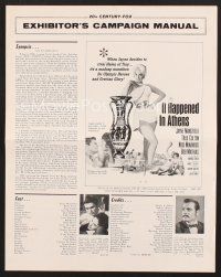 3a293 IT HAPPENED IN ATHENS pressbook '62 sexy Jayne Mansfield rivals Helen of Troy, Olympics!