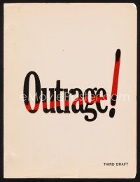 3a184 OUTRAGE revised third draft TV script July 9, 1985, screenplay by Henry Denker!