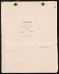 3a185 PARIS CALLING continuity & dialogue script November 6, 1941, screenplay by Glazer & Kaufman!