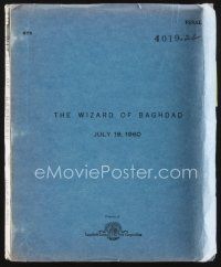 3a198 WIZARD OF BAGHDAD revised final draft script July 19, 1960, screenplay by Lasky Jr. & Silver!