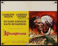 3b395 KHARTOUM Belgian '66 art of Charlton Heston & Laurence Olivier, Cinerama adventure!