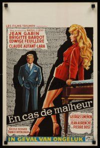 3b402 LOVE IS MY PROFESSION Belgian '58 Georges Simenon's En Cas de Malheur, sexy Brigitte Bardot!