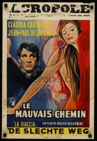 3b403 LOVE MAKERS Belgian '62 La Viaccia, art of Jean Paul Belmondo & Claudia Cardinale!