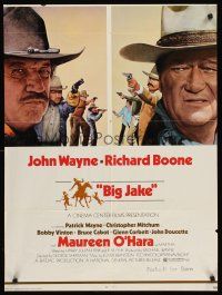 3b065 BIG JAKE 1sh '71 Richard Boone wanted gold but John Wayne gave him lead instead!