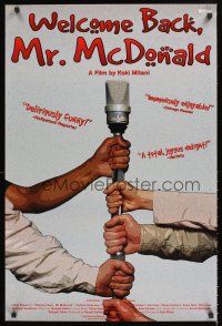 3b159 WELCOME BACK, MR. MCDONALD Canadian '99 Rajio no jikan, wacky image of hands & on mic stand!