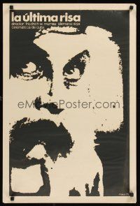 3b196 LAST LAUGH Cuban '71 Der Letzte Mann, cool Niko silkscreen art of Emil Jannings in silent!