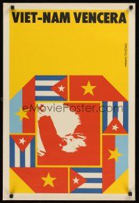 3b199 VIET-NAM VENCERA Cuban '72 wild anti-American Reboiro silkscreen art!