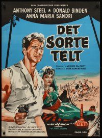 3b543 BLACK TENT Danish '56 soldier Anthony Steele marries the Sheik's daughter, cool art!