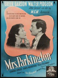 3b613 MRS. PARKINGTON Danish '48 great romantic art of Greer Garson & Walter Pidgeon!