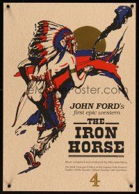 3b241 IRON HORSE foil English half crown R94 O'Brien in Ford's transcontinental railroad epic!