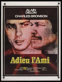 3b693 FAREWELL, FRIEND French 23x32 R74 Adieu l'ami, Charles Bronson & Alain Delon by Ferracci