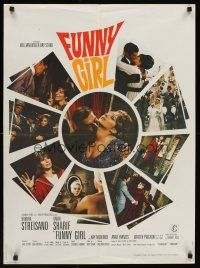 3b696 FUNNY GIRL French 23x32 '69 Barbra Streisand, Omar Sharif, directed by William Wyler!