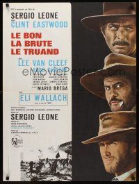 3b697 GOOD, THE BAD & THE UGLY French 23x32 R70s Clint Eastwood, Lee Van Cleef, Sergio Leone!