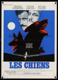 3b752 DOGS French 15x21 '79 Jessua's Les Chiens, Gerard Depardieu, Victor Lanoux!
