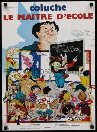 3b783 LE MAITRE D'ECOLE French 15x21 '81 wacky art of teacher and classroom by Mr. Picotto!
