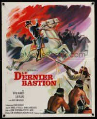 3b784 LEGEND OF CUSTER French 15x21 '67 Grinsson art of Wayne Maunder in raid against the Indians!