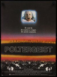 3b801 POLTERGEIST French 15x21 '82 Tobe Hooper, cool image of frightened Heather O'Rourke!