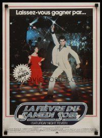 3b812 SATURDAY NIGHT FEVER French 15x21 '77 disco dancer John Travolta & Karen Lynn Gorney!