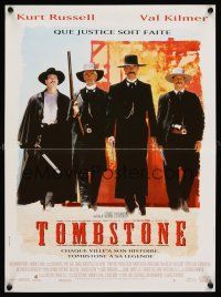 3b820 TOMBSTONE French 15x21 '93 Kurt Russell as Wyatt Earp, Val Kilmer as Doc Holliday