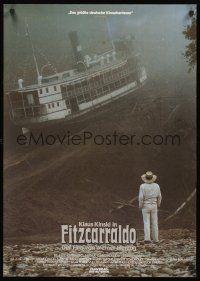 3b339 FITZCARRALDO German '82 great image of Klaus Kinski & boat, Werner Herzog directed!