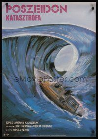 3b101 POSEIDON ADVENTURE Hungarian '72 Gene Hackman, great art of ship in peril by Racmolnar!