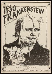 3b103 YOUNG FRANKENSTEIN Hungarian '87 Mel Brooks, great art of Peter Boyle as the monster!