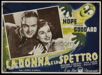 3b035 GHOST BREAKERS Italian 13x18 pbusta 1946 Bob Hope, Paulette Goddard & wacky spooky ghost!