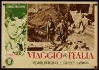 3b060 STRANGERS Italian 13x18 pbusta '53 directed by Rossellini, Ingrid Bergman & George Sanders!