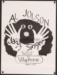 3b072 JAZZ SINGER New Zealand daybill R70s cool different art of Al Jolson!