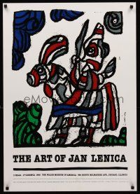 3b430 ART OF JAN LENICA PolishUS 23x33 '90 Chicago exhibit of the artist's works!