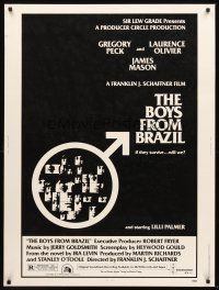 3c602 BOYS FROM BRAZIL 30x40 '78 Gregory Peck is a Nazi on the run from Laurence Olivier!