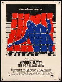 3c635 PARALLAX VIEW 30x40 '74 Warren Beatty gets mixed up in a political murder conspiracy!