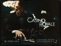 3c019 CASINO ROYALE teaser DS British quad '06 Craig as James Bond sitting at poker table w/gun!