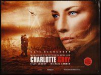 3c021 CHARLOTTE GRAY DS British quad '01 close-up of Cate Blanchett, Gillian Armstrong directed!