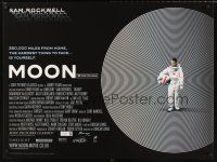 3c095 MOON DS British quad '10 great image of lonely Sam Rockwell!