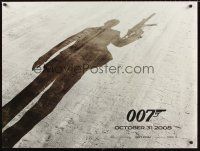 3c105 QUANTUM OF SOLACE teaser DS British quad '08 Daniel Craig as James Bond, cool shadow image!