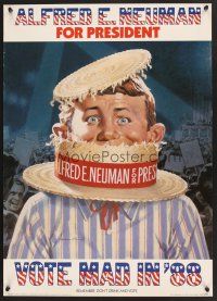 3c280 ALFRED E. NEUMAN FOR PRESIDENT commercial poster '87 Norman Ming art from parody campaign!