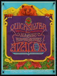 3c296 QUICKSILVER ACE OF CUPS FLAMING GROOVES concert poster '68 Schnepf art, San Francisco!