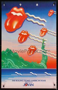 3c300 ROLLING STONES AMERICAN TOUR 1981 concert poster '81 great art, rock 'n' roll!