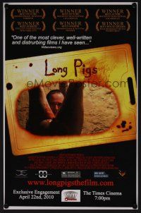 3c579 LONG PIGS mini poster '07 wild faux documentary about a cannibal serial killer!