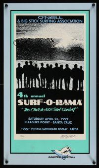 3c316 4TH ANNUAL SURF-O-RAMA signed & numbered limited edition special 13x22 '92 surfing contest!