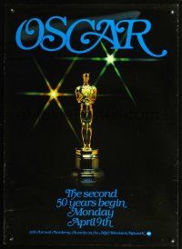 3c535 51st ANNUAL ACADEMY AWARDS special 28x39 TV poster '79 great Oscar statuette image!