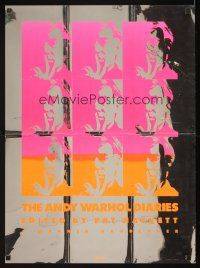 3c379 ANDY WARHOL DIARIES special book 21x29 '88 really cool foil art & design!