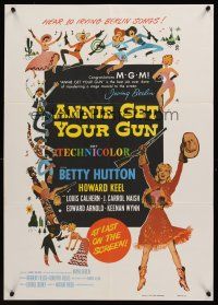 3c486 ANNIE GET YOUR GUN special 19x27 '70s Betty Hutton as the greatest sharpshooter, Howard Keel