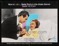 3c503 DARK VICTORY video special 22x28 R87 cool image of Bette Davis & George Brent!