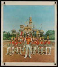 3c275 DISNEYLAND BAND signed 22x25 art print '82 by artist, art of band & castle in 1955, 558/5000!